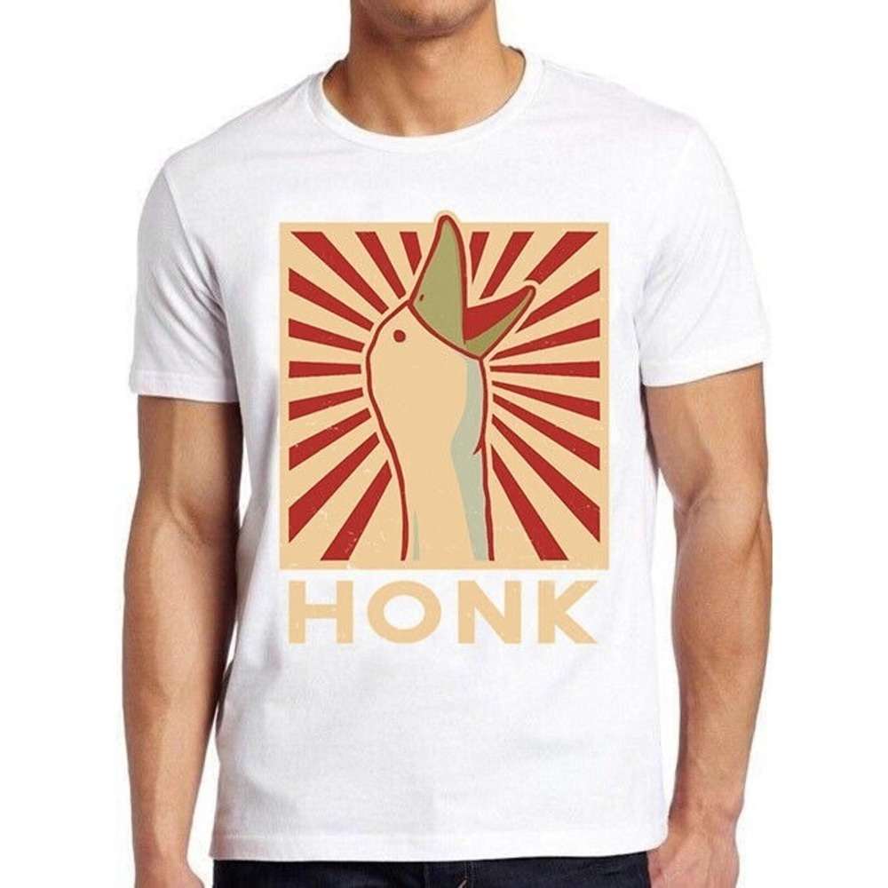 Honk Goose Duck Animal Funny Meme Gift Tee Gamer Cult Movie  T Shirt